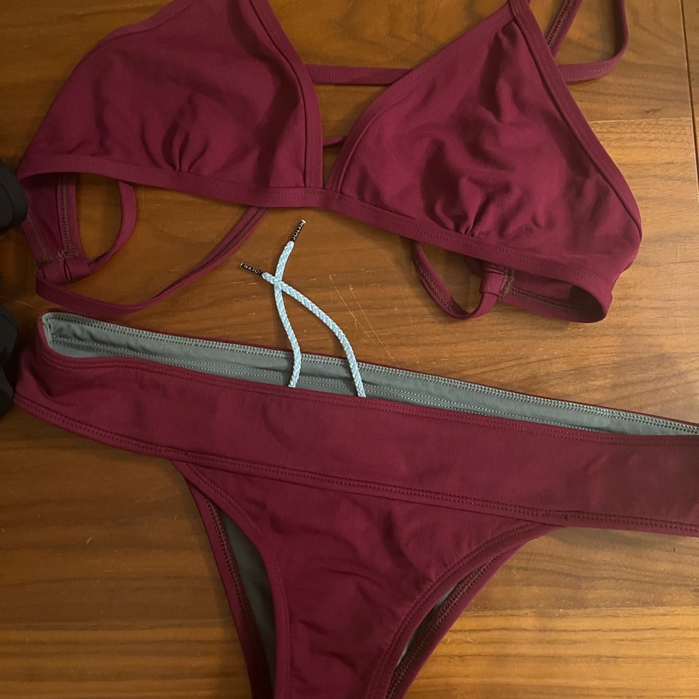 Jolyn Burgundy Bikini Set